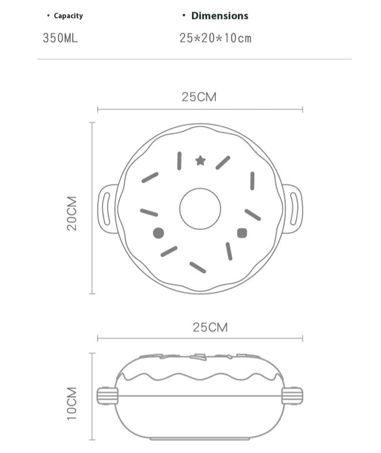Doughnut Stainless Steel Lunch Box