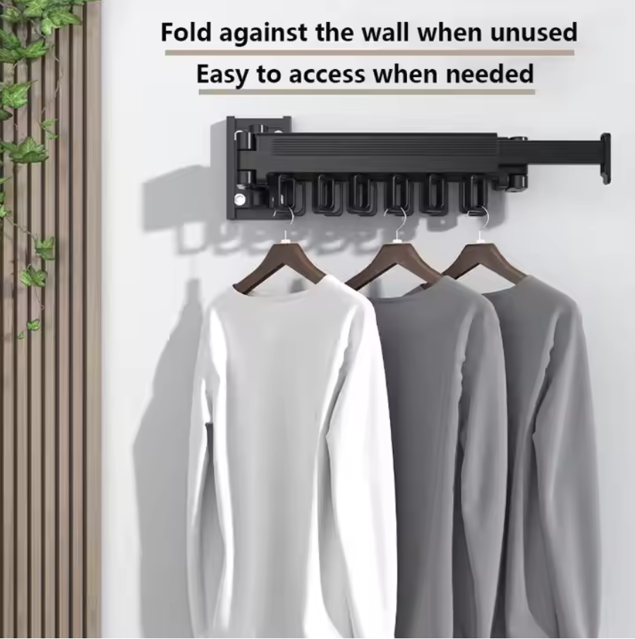 360 Wall mounting cloths rack