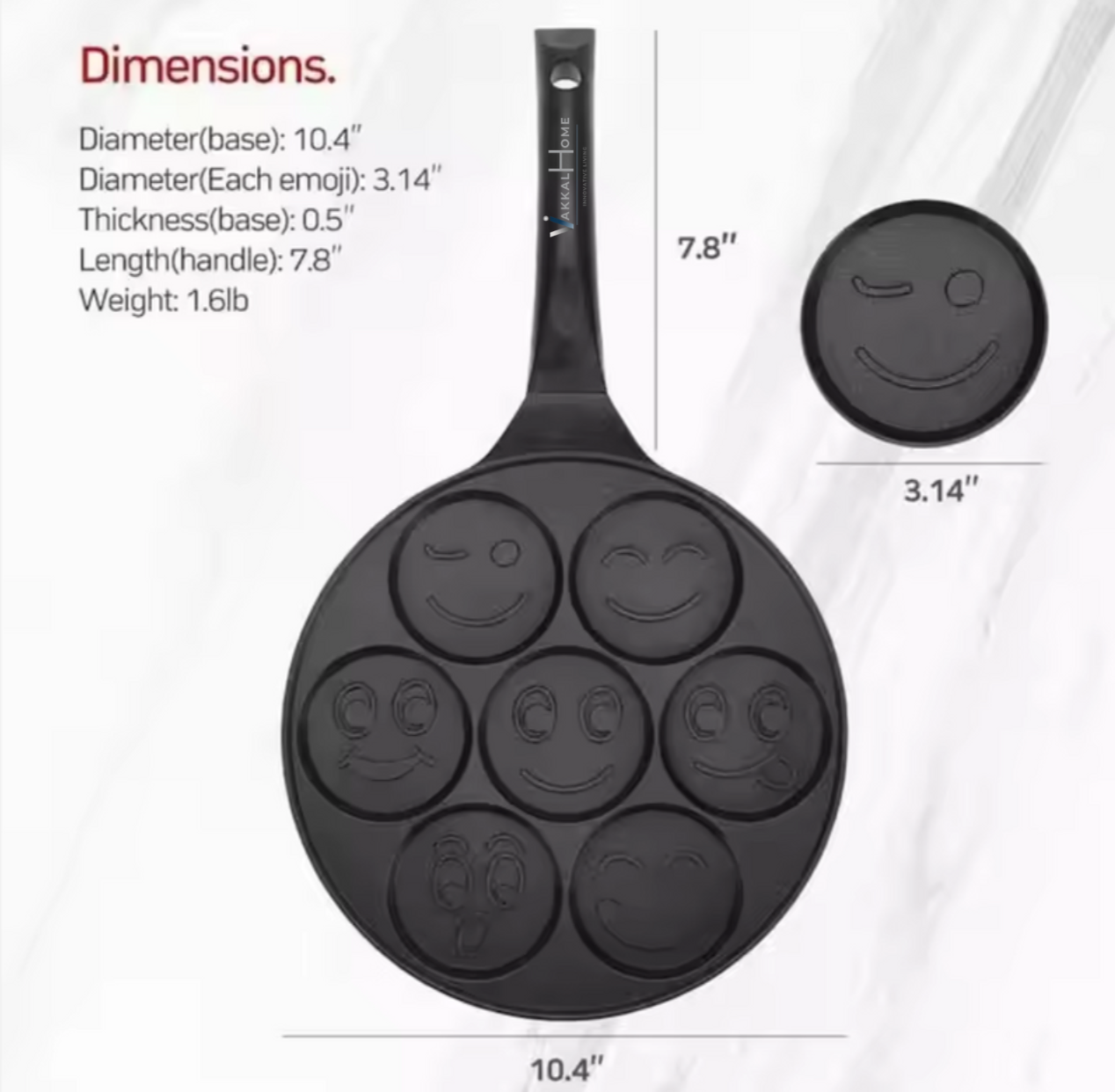 Smiley Face Non-Stick Frying Pan