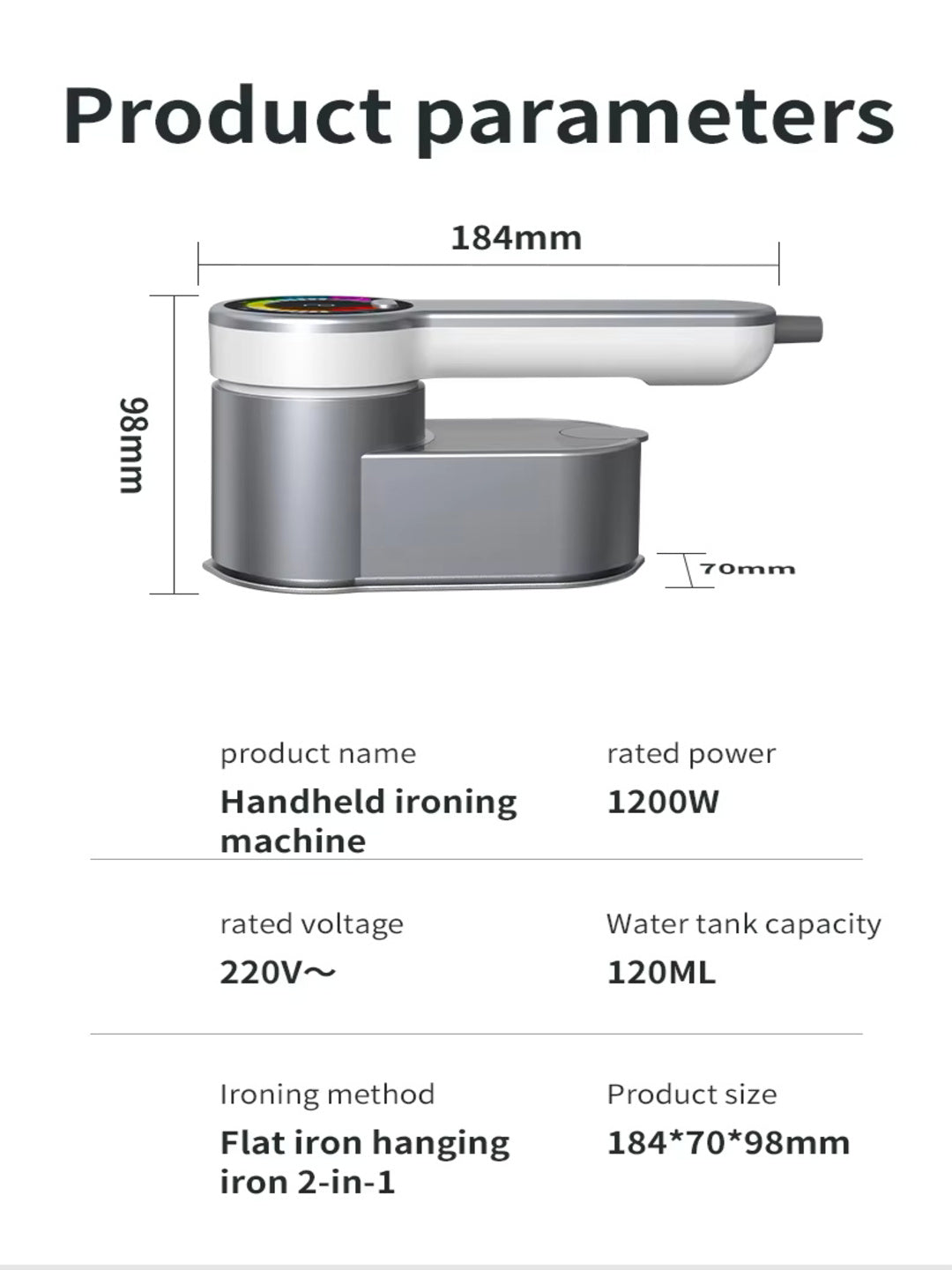 Intelligent Portable Steamer Iron